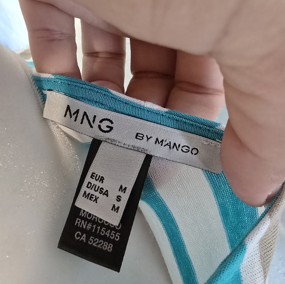 MNG By Mango Asymmetrical Stripes Mini Dress Size S - Picture 5 of 8